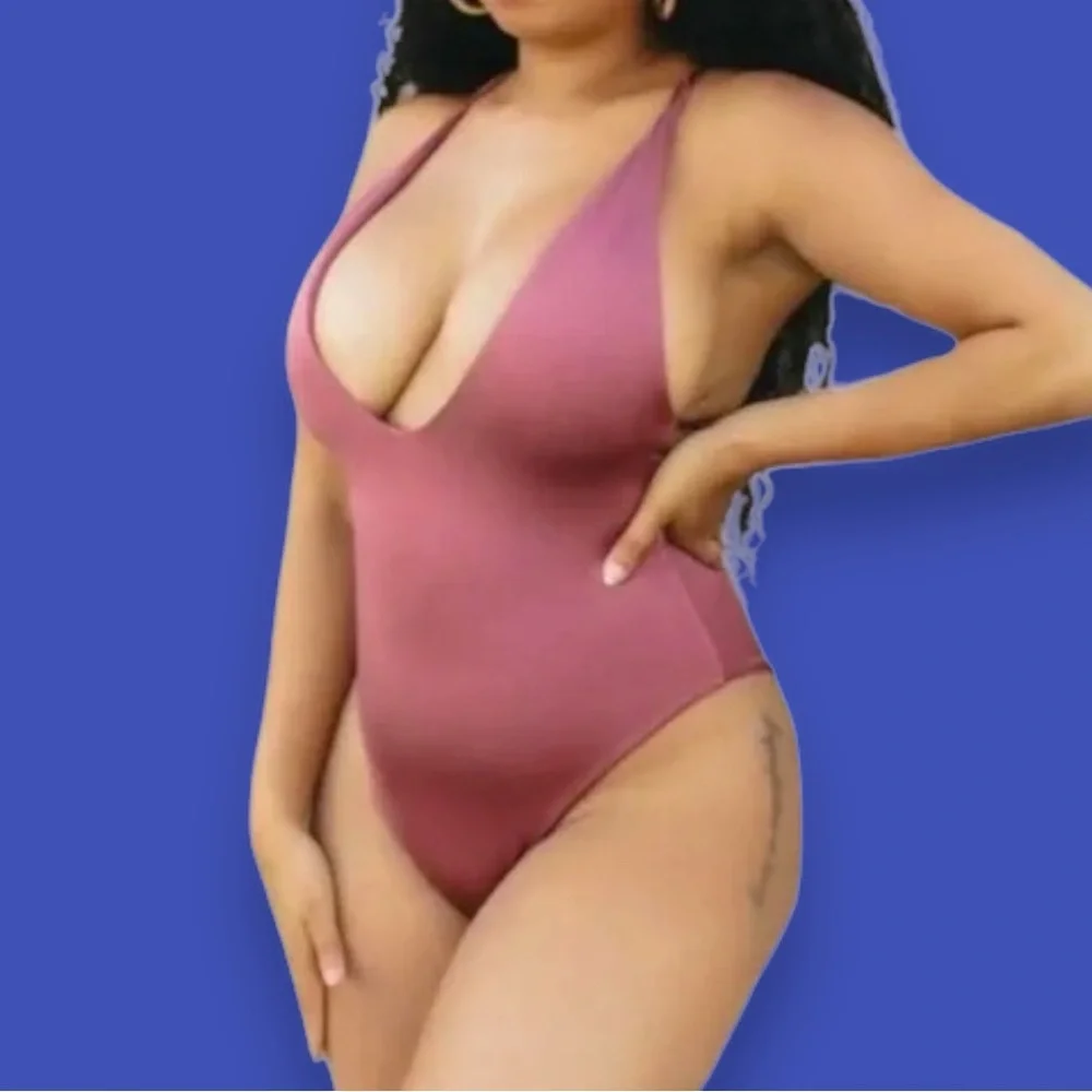 NWOT Jouse De Sable X REVOLVE Amber One Piece in metallic light plum. Size XS 🌴 - Picture 9 of 9